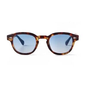 Classic Tortoise Shell Sunglasses with Blue Lenses